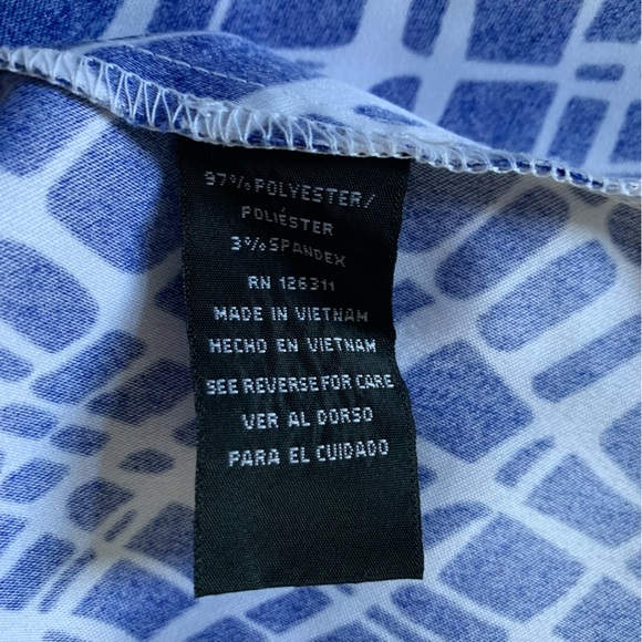 Ronni Nicole Size 10 Blue and White Patterned Dress - Picture 7 of 9